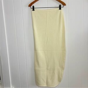 VINTAGE Cozy JE. Morgan Pale Butter Yellow Thermal Waffle Knit Baby Blanket Gift